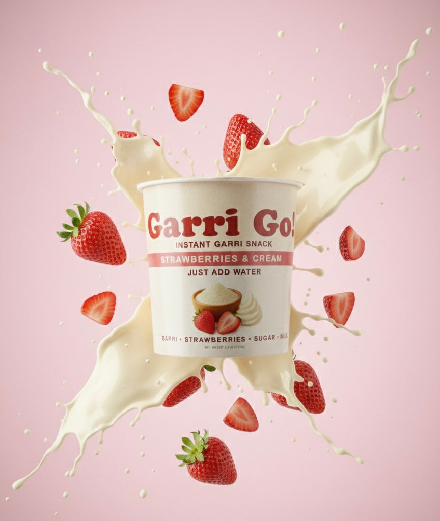 Garri Go! — Instant Garri Snack (Strawberries and Cream)