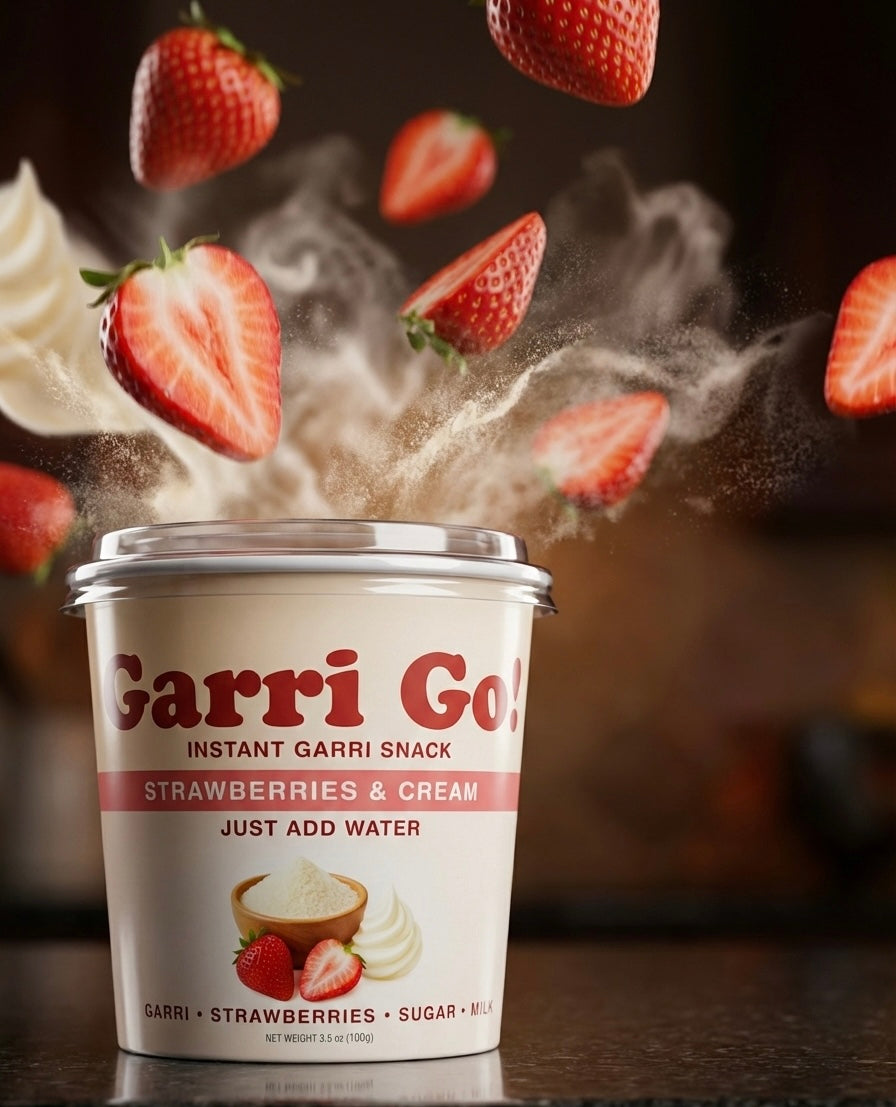 Garri Go! — Instant Garri Snack (Strawberries and Cream)
