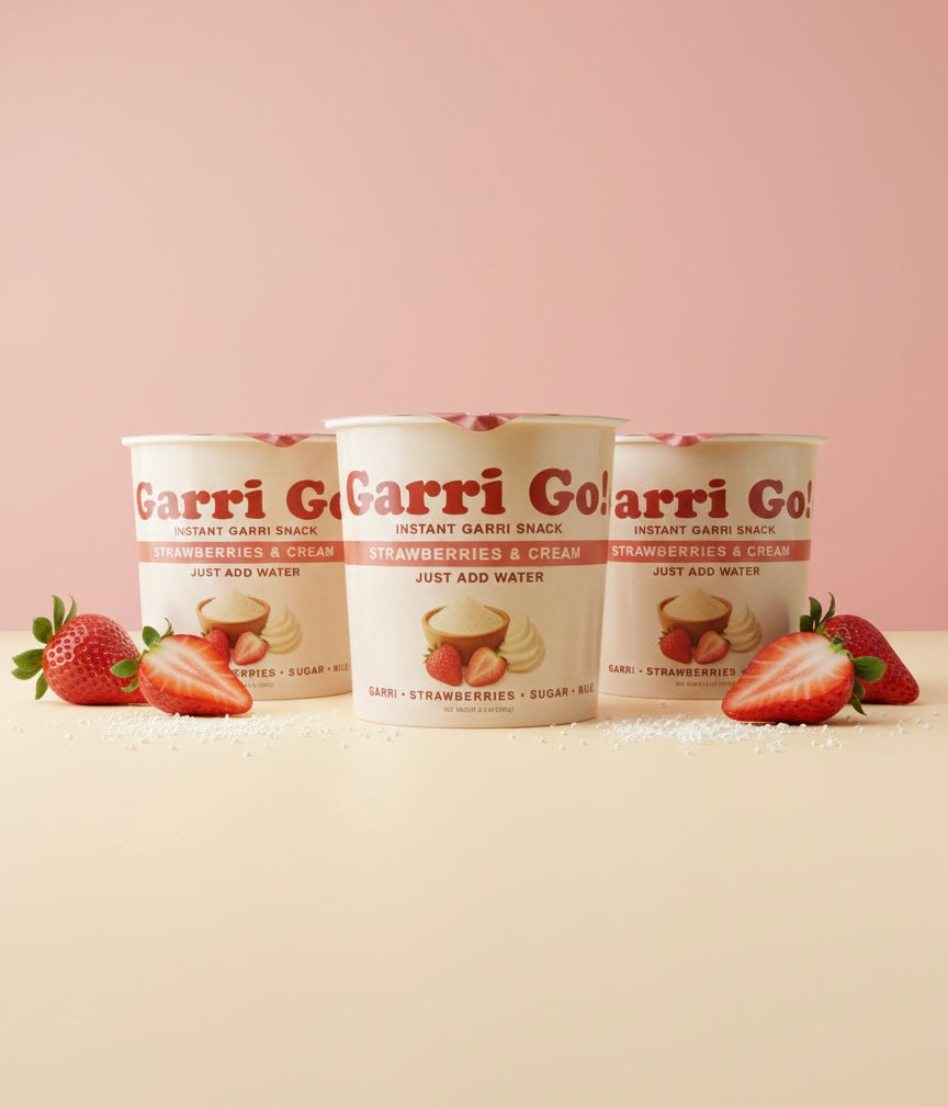 Garri Go! — Instant Garri Snack (Strawberries and Cream)